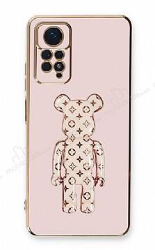 Eiroo Xiaomi Redmi Note 11 Pro Bearbrick Standlı Pembe Silikon Kılıf - 1