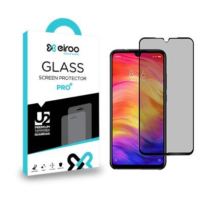 Eiroo Xiaomi Redmi Note 7 Full Privacy Tempered Glass Cam Ekran Koruyucu - 1