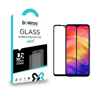 Eiroo Xiaomi Redmi Note 7 Pro Tempered Glass Full Siyah Cam Ekran Koruyucu - 1