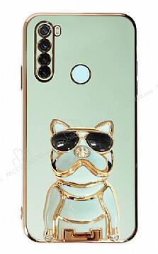 Eiroo Xiaomi Redmi Note 8 Bulldog Standlı Yeşil Silikon Kılıf - 1