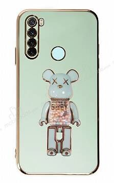 Eiroo Xiaomi Redmi Note 8 Candy Bear Standlı Yeşil Silikon Kılıf - 1