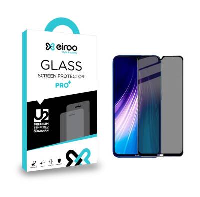 Eiroo Xiaomi Redmi Note 8T Privacy Tempered Glass Cam Ekran Koruyucu - 1