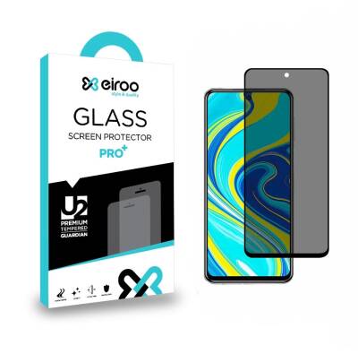 Eiroo Xiaomi Redmi Note 9 Full Privacy Tempered Glass Cam Ekran Koruyucu - 1