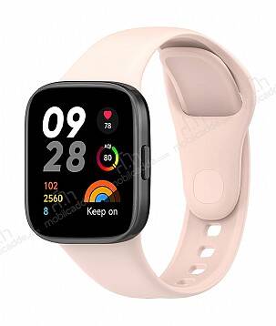 Eiroo Xiaomi Redmi Watch 3 Pembe Silikon Kordon - 1