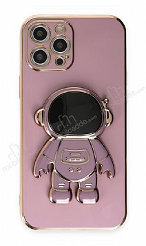 Eiroo Astronot iPhone 13 Pro Max Standl Mor Silikon Klf