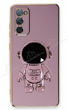 Eiroo Astronot Samsung Galaxy S20 FE Standl Mor Silikon Klf