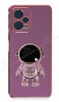 Eiroo Astronot Xiaomi Poco X5 5G Standl Mor Silikon Klf