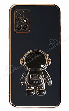Eiroo Astronot Xiaomi Redmi 10 Standl Siyah Silikon Klf