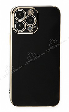 Eiroo Borderline iPhone 14 Pro Max Kamera Korumal Siyah Silikon Klf