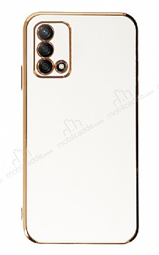Eiroo Borderline Oppo A74 4G Kamera Korumal Beyaz Silikon Klf