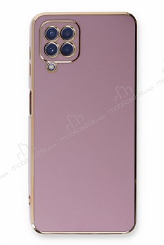 Eiroo Borderline Samsung Galaxy M32 Kamera Korumal Mor Silikon Klf