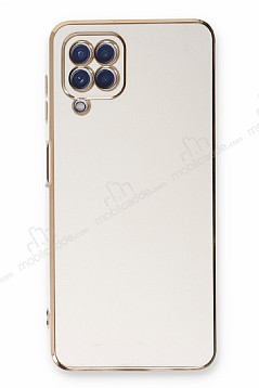 Eiroo Borderline Samsung Galaxy M32 Kamera Korumal Beyaz Silikon Klf