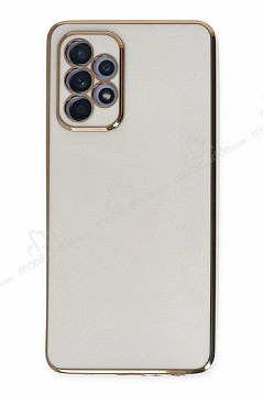 Eiroo Borderline Samsung Galaxy A52s 5G Kamera Korumal Beyaz Silikon Klf