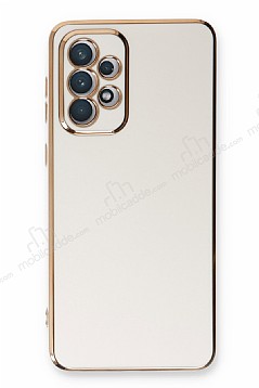 Eiroo Borderline Samsung Galaxy A72 5G Kamera Korumal Beyaz Silikon Klf