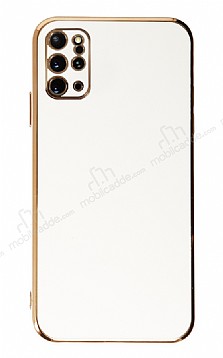 Eiroo Borderline Samsung Galaxy S20 Plus Kamera Korumal Beyaz Silikon Klf