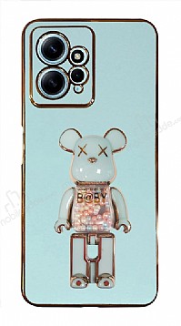 Eiroo Candy Bear Xiaomi Redmi Note 12 4G Standl Yeil Silikon Klf