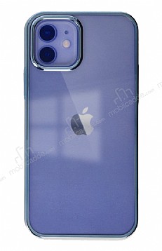Eiroo Color Series iPhone 12 / 12 Pro 6.1 in Mavi Rubber Klf