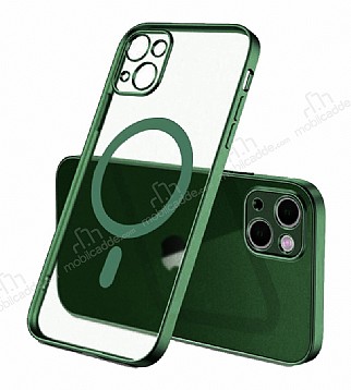 Eiroo Gbox iPhone 15 Magsafe zellikli Kamera Korumal Yeil Silikon Klf