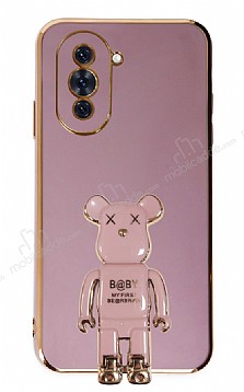 Eiroo Huawei nova 10 Pro Baby Bear Standl Mor Silikon Klf