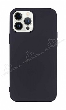 Eiroo Lansman iPhone 13 Pro Siyah Silikon Klf