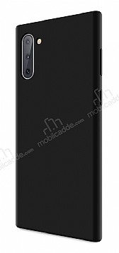 Eiroo Lansman Samsung Galaxy Note 10 Siyah Silikon Klf
