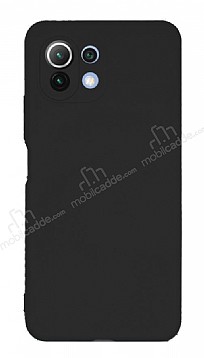 Eiroo Lansman Xiaomi Mi 11 Lite Kamera Korumal Siyah Silikon Klf