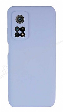 Eiroo Lansman Xiaomi Mi 10T 5G Kamera Korumal Lila Silikon Klf