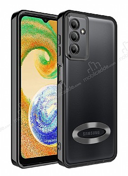 Eiroo Luxury Clear Samsung Galaxy A24 Kamera Korumal Siyah Silikon Klf