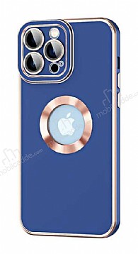 Eiroo Luxury Protection iPhone 13 Pro Kamera Korumal Lacivert Silikon Klf