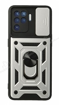 Eiroo Magnet Lens Oppo A94 Ultra Koruma Silver Klf