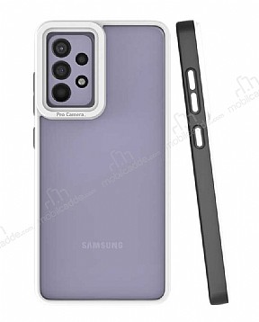 Eiroo Mima Samsung Galaxy A73 Kamera Korumal Siyah Rubber Klf