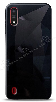 Eiroo Prizma Samsung Galaxy A01 Siyah Rubber Klf