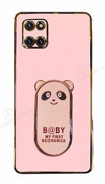 Eiroo Samsung Galaxy Note 10 Lite Baby Panda Standl Pembe Silikon Klf