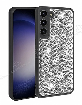 Eiroo Stone Sammsung Galaxy S23 Plus Tal Siyah Silikon Klf