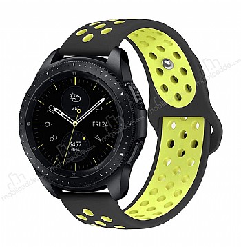 Eiroo Huawei Watch 3 Silikon Siyah-Sar Spor Kordon