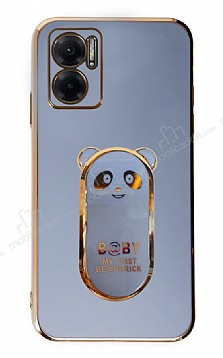 Eiroo Xiaomi Redmi 10 5G Baby Panda Standl Mavi Silikon Klf