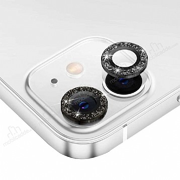 iPhone 12 6.1 in Tal Siyah Kamera Lens Koruyucu