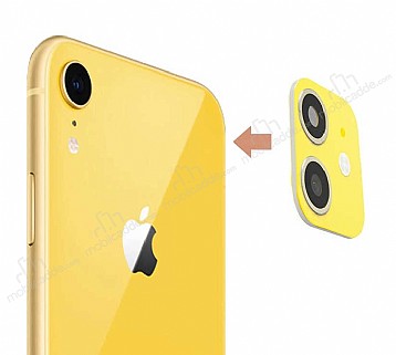 iPhone XR to iPhone 11 eviren Gold Kamera Koruyucu