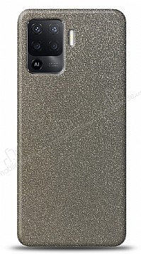 Dafoni Oppo A94 4G Silver Parlak Simli Telefon Kaplama
