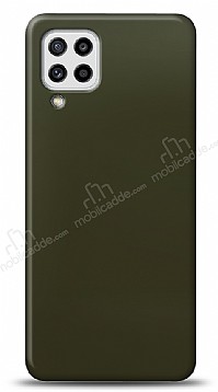 Dafoni Samsung Galaxy M32 Metalik Parlak Grnml Koyu Yeil Telefon Kaplama
