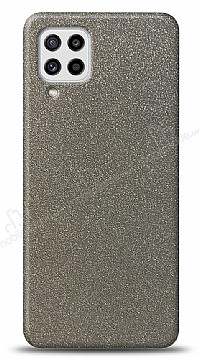 Dafoni Samsung Galaxy M32 Silver Parlak Simli Telefon Kaplama
