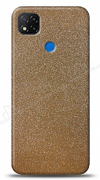 Dafoni Xiaomi Poco C3 Gold Parlak Simli Telefon Kaplama