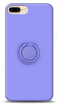 Eiroo Ring Color iPhone 7 Plus / 8 Plus Yzk Tutuculu Mor Silikon Klf