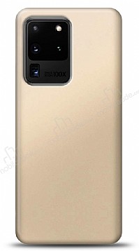 Samsung Galaxy S20 Ultra Gold Mat Silikon Klf