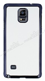 Samsung N9100 Galaxy Note 4 Metalik Kenarl Beyaz Deri Klf