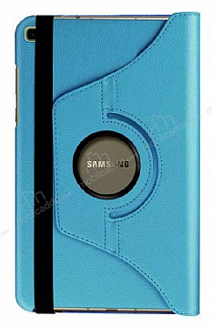 Samsung Galaxy Tab A 8.0 T290 360 Derece Dner Standl Mavi Deri Klf