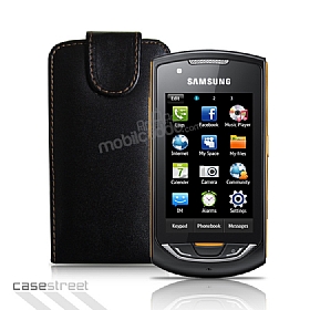 Samsung S5620 Monte Siyah Kapakl Deri Klf