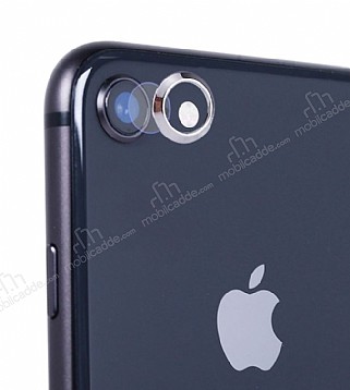 Totu Design iPhone 7 / 8 Silver Metal Kamera Koruma Yz ve Cam