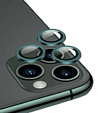 Apple iPhone 12 Pro 6.1 in Metal Kenarl Cam Lacivert Kamera Lensi Koruyucu