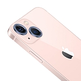 Apple iPhone 13 Metal Kenarl Cam Mavi Kamera Lensi Koruyucu